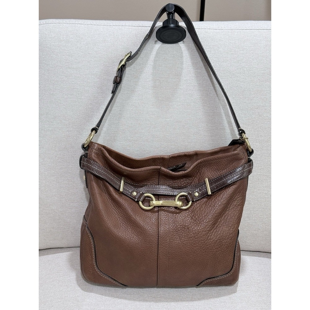 COACH Vintage Hampton‎ Horsebit Burnished Leather Ergo Bag